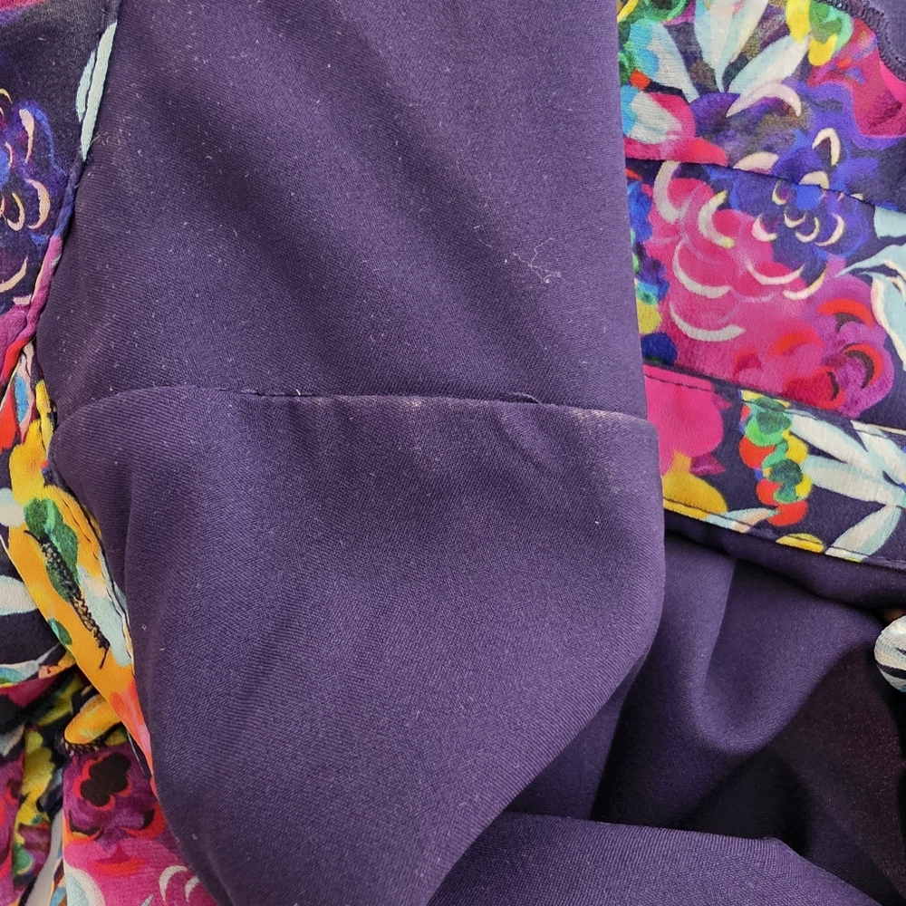 SALONI Tilly Ruffle Floral Print Silk Belted Romantic Mini Dress Size 4 - Picture 13 of 13